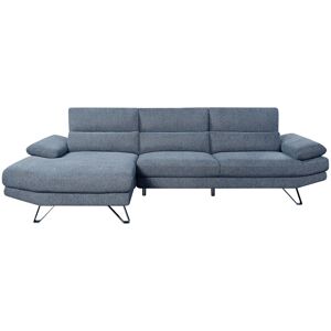 Canapé d'angle bleu fixe 4 pl MARTIN - Publicité Canapé d'angle bleu fixe 4 pl MARTIN - Publicité