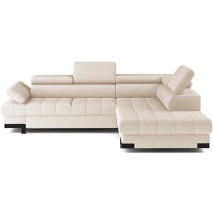 Canapé d'angle beige convertible 4 pl SELVA - Publicité Canapé d'angle beige convertible 4 pl SELVA - Publicité