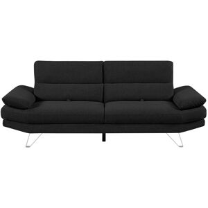Canapé droit relax 3 places MARTIN coloris noir - Publicité Canapé droit relax 3 places MARTIN coloris noir - Publicité