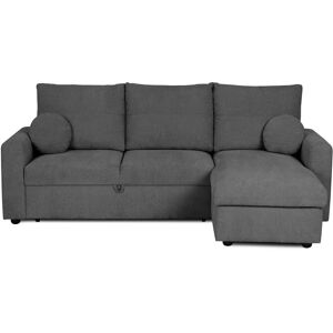 Canapé d'angle gris anthracite convertible 4 pl JADE - Publicité Canapé d'angle gris anthracite convertible 4 pl JADE - Publicité