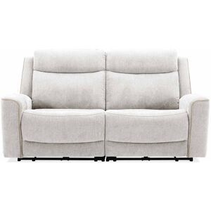 Canapé droit relax électrique 3 places BESTA coloris blanc - Publicité Canapé droit relax électrique 3 places BESTA coloris blanc - Publicité