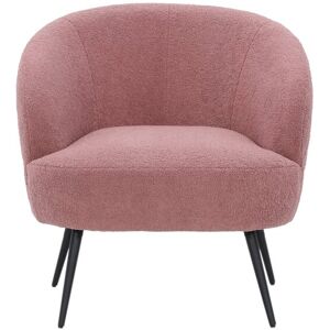 Fauteuil fixe LOMOCO BOUCLY coloris rose - Publicité Fauteuil fixe LOMOCO BOUCLY coloris rose - Publicité