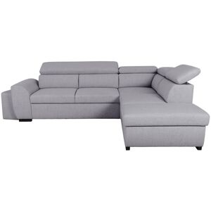Canapé d'angle gris convertible 4 places - Publicité Canapé d'angle gris convertible 4 places - Publicité