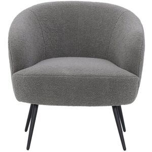 Fauteuil fixe LOMOCO BOUCLY coloris gris - Publicité Fauteuil fixe LOMOCO BOUCLY coloris gris - Publicité