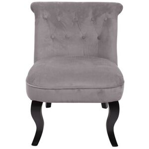 Fauteuil crapaud en tissu MARQUIS coloris gris - Publicité Fauteuil crapaud en tissu MARQUIS coloris gris - Publicité