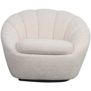 Fauteuil pivotant BOGOTA en tissu bouclette coloris blanc - Publicité Fauteuil pivotant BOGOTA en tissu bouclette coloris blanc - Publicité