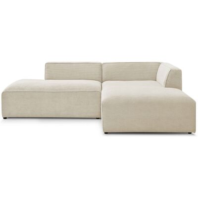 Canapé d'angle beige fixe 3 pl BOBOCHIC MEGEVE - Publicité Canapé d'angle beige fixe 3 pl BOBOCHIC MEGEVE - Publicité