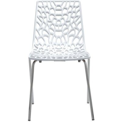 Chaise GROOVE 2 coloris blanc - Publicité Chaise GROOVE 2 coloris blanc - Publicité