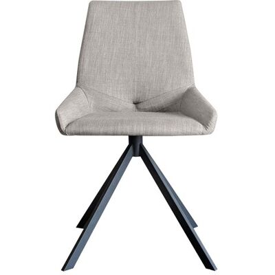 Chaise pivotante YUNI coloris gris clair - Publicité Chaise pivotante YUNI coloris gris clair - Publicité