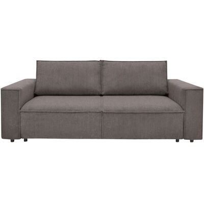 Canapé droit convertible 3 places BOBOCHIC NIHAD coloris taupe - Publicité Canapé droit convertible 3 places BOBOCHIC NIHAD coloris taupe - Publicité