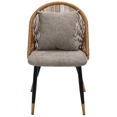 Chaise en tissu KEYAH coloris gris - Publicité Chaise en tissu KEYAH coloris gris - Publicité