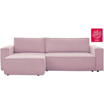 Canapé d'angle convertible 4 places BOBOCHIC NIHAD coloris violet - Publicité Canapé d'angle convertible 4 places BOBOCHIC NIHAD coloris violet - Publicité