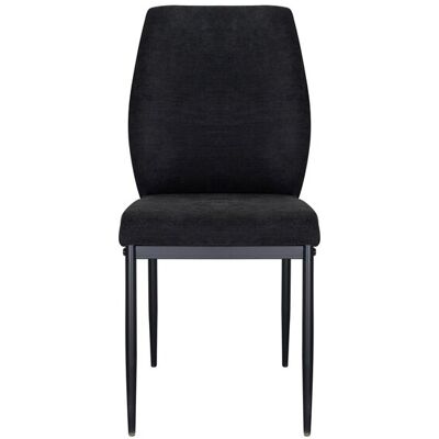 Chaise en tissu LOULA coloris noir - Publicité Chaise en tissu LOULA coloris noir - Publicité