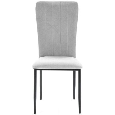 Chaise en tissu AURA coloris gris - Publicité Chaise en tissu AURA coloris gris - Publicité