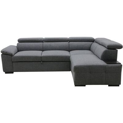 Canapé d'angle convertible 4 places GUILLERMO EW coloris gris - Publicité Canapé d'angle convertible 4 places GUILLERMO EW coloris gris - Publicité