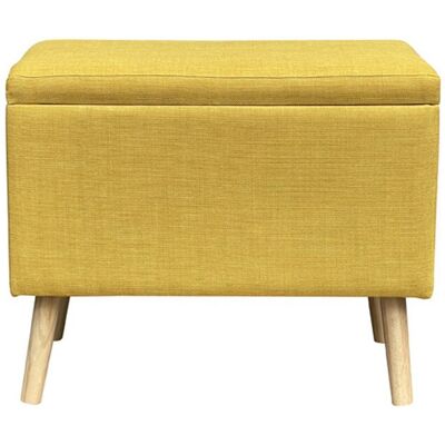 Pouf-coffre BENCHY coloris jaune - Publicité Pouf-coffre BENCHY coloris jaune - Publicité