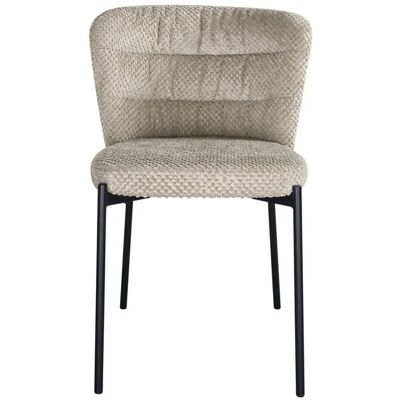 Chaise en tissu INES coloris beige - Publicité Chaise en tissu INES coloris beige - Publicité