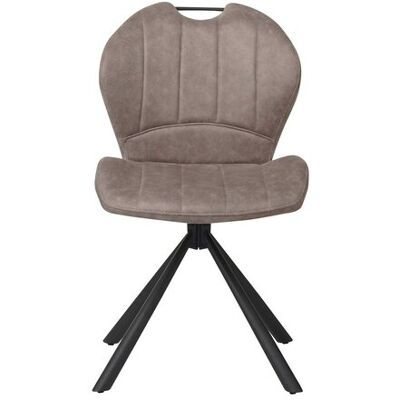 Chaise BURTON coloris taupe - Publicité Chaise BURTON coloris taupe - Publicité