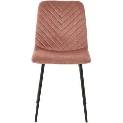 Chaise en tissu MILY coloris rose - Publicité Chaise en tissu MILY coloris rose - Publicité