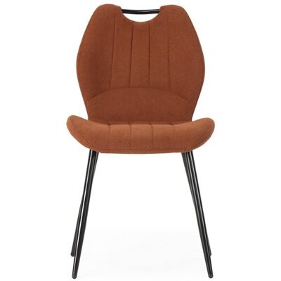 Chaise en tissu MULI coloris brique - Publicité Chaise en tissu MULI coloris brique - Publicité
