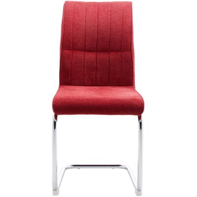 Chaise en tissu LEXY coloris framboise - Publicité Chaise en tissu LEXY coloris framboise - Publicité