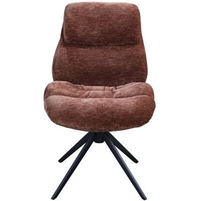 Chaise en tissu KATIA coloris ocre foncé - Publicité Chaise en tissu KATIA coloris ocre foncé - Publicité