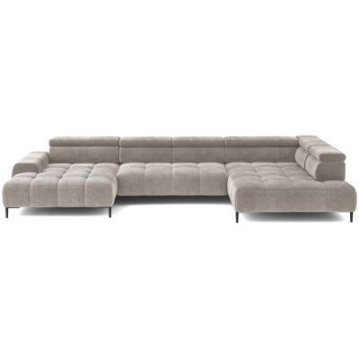 Canapé d'angle beige relax électrique 5 IMPERIA - Publicité Canapé d'angle beige relax électrique 5 IMPERIA - Publicité
