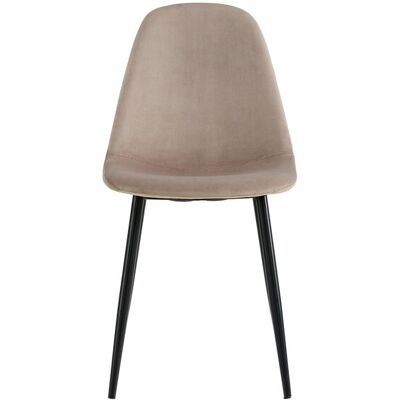 Chaise en tissu JENNA coloris beige - Publicité Chaise en tissu JENNA coloris beige - Publicité