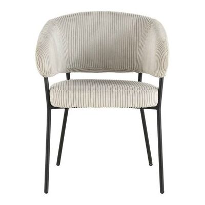 Chaise en velours SYRINE coloris beige - Publicité Chaise en velours SYRINE coloris beige - Publicité