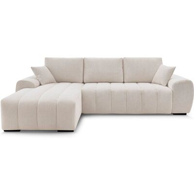 Canapé d'angle beige convertible BOBOCHIC ALBA - Publicité Canapé d'angle beige convertible BOBOCHIC ALBA - Publicité