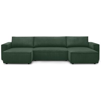 Canapé d'angle convertible 5 places BOBOCHIC NIHAD coloris vert - Publicité Canapé d'angle convertible 5 places BOBOCHIC NIHAD coloris vert - Publicité