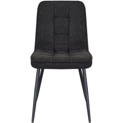 Chaise en tissu SOYA coloris gris foncé - Publicité Chaise en tissu SOYA coloris gris foncé - Publicité