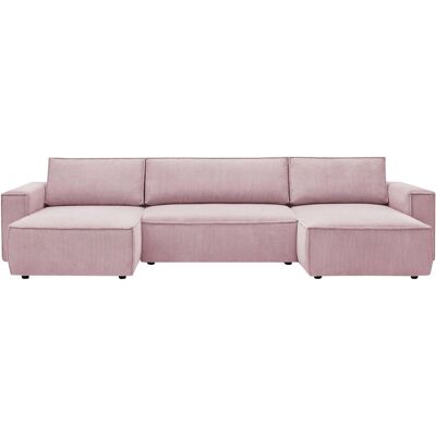 Canapé d'angle convertible 5 places BOBOCHIC NIHAD coloris violet - Publicité Canapé d'angle convertible 5 places BOBOCHIC NIHAD coloris violet - Publicité