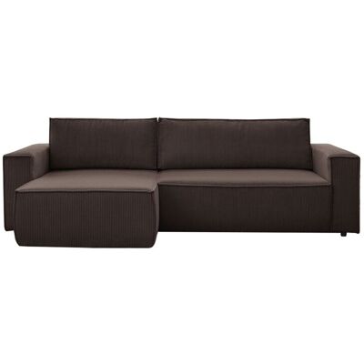 Canapé d'angle convertible 4 places BOBOCHIC NIHAD coloris marron - Publicité Canapé d'angle convertible 4 places BOBOCHIC NIHAD coloris marron - Publicité