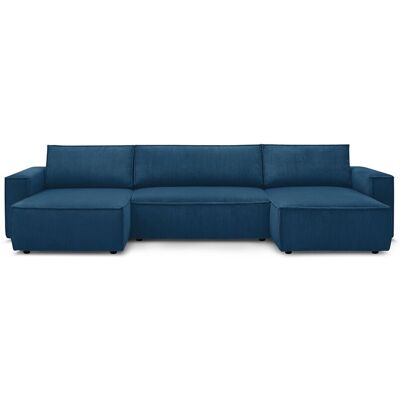 Canapé d'angle convertible 5 places BOBOCHIC NIHAD coloris bleu - Publicité Canapé d'angle convertible 5 places BOBOCHIC NIHAD coloris bleu - Publicité