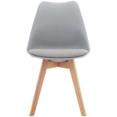 Chaise en tissu AVA coloris gris - Publicité Chaise en tissu AVA coloris gris - Publicité
