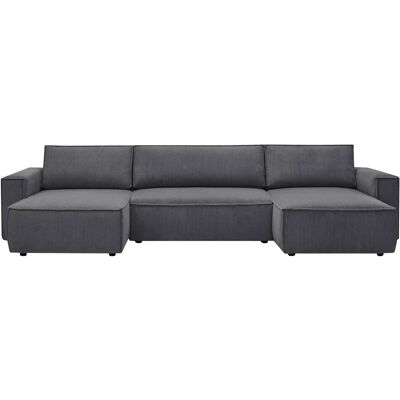 Canapé d'angle convertible 5 places BOBOCHIC NIHAD coloris gris fonce - Publicité Canapé d'angle convertible 5 places BOBOCHIC NIHAD coloris gris fonce - Publicité