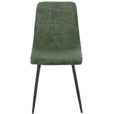 Chaise en velours BOBBY coloris kaki - Publicité Chaise en velours BOBBY coloris kaki - Publicité