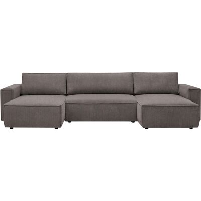 Canapé d'angle convertible 5 places BOBOCHIC NIHAD coloris taupe - Publicité Canapé d'angle convertible 5 places BOBOCHIC NIHAD coloris taupe - Publicité