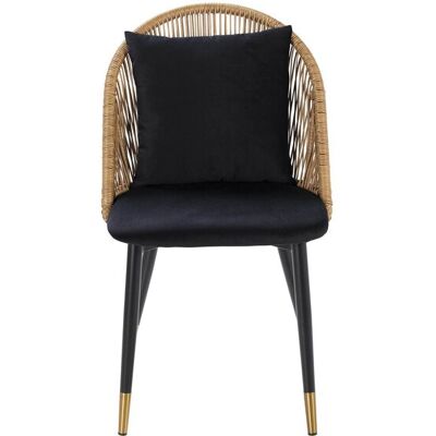 Chaise en tissu KEYAH coloris noir - Publicité Chaise en tissu KEYAH coloris noir - Publicité