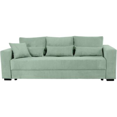 Canape droit convertible vert 3 pl LOMOCO COSY - Publicité Canape droit convertible vert 3 pl LOMOCO COSY - Publicité
