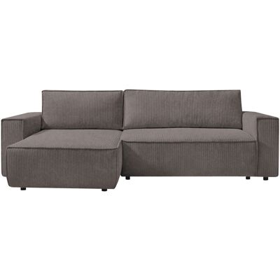 Canapé d'angle convertible 4 places BOBOCHIC NIHAD coloris taupe - Publicité Canapé d'angle convertible 4 places BOBOCHIC NIHAD coloris taupe - Publicité