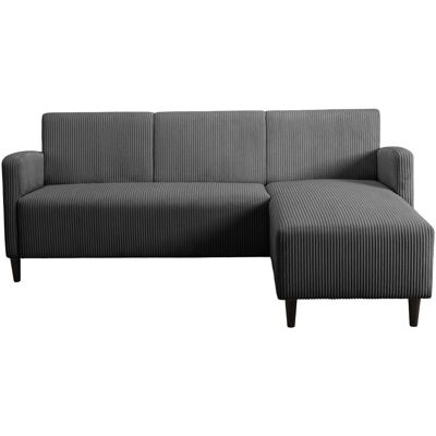 Canapé d'angle gris fixe 3 pl BESTY - Publicité Canapé d'angle gris fixe 3 pl BESTY - Publicité