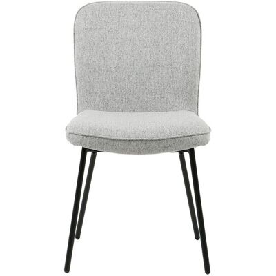 Chaise en tissu JADE coloris gris clair - Publicité Chaise en tissu JADE coloris gris clair - Publicité