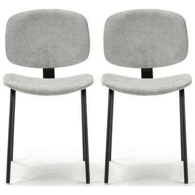 Chaise en tissu COLBY W coloris gris - Publicité Chaise en tissu COLBY W coloris gris - Publicité