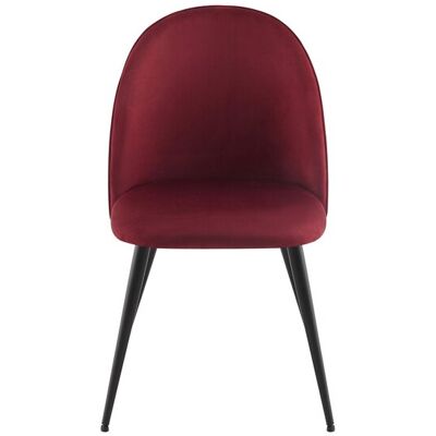 Chaise en velours CLAUDINE coloris velvet bordeaux - Publicité Chaise en velours CLAUDINE coloris velvet bordeaux - Publicité
