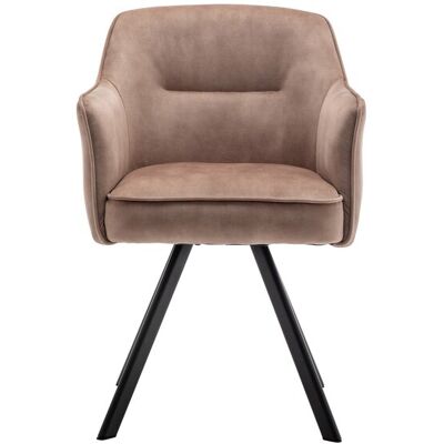 Chaise en tissu DALI W coloris marron - Publicité Chaise en tissu DALI W coloris marron - Publicité