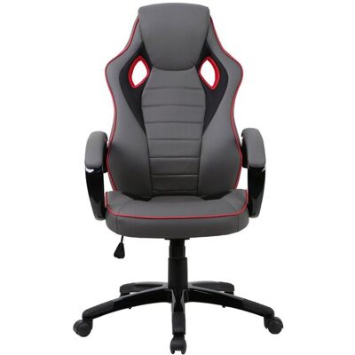 Fauteuil de bureau MONZA coloris gris/noir/rouge - Publicité Fauteuil de bureau MONZA coloris gris/noir/rouge - Publicité