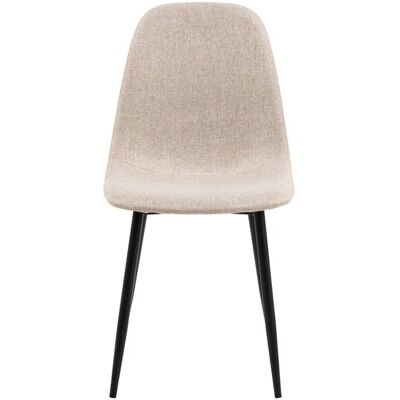 Chaise en tissu CELIA coloris beige - Publicité Chaise en tissu CELIA coloris beige - Publicité