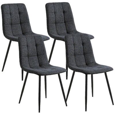 Lot de 4 chaises LIVIA coloris gris - Publicité Lot de 4 chaises LIVIA coloris gris - Publicité
